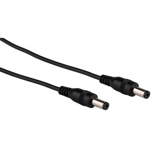 2.1 x 5.5mm DC Male to Male Extension Cable 22 AWG 1 ft.